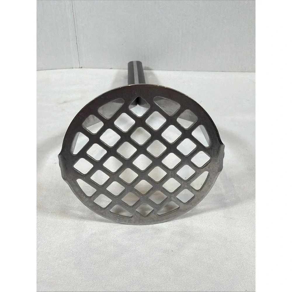 Vintage EKCO Atomic Starburst Potato Masher Black Handle MCM Kitchen USA